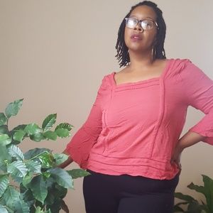 Forever21 Plus size peasant top